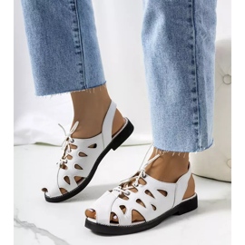 Vlis weiß gebundene Sandalen 1