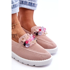 Slip-On-Sneaker für Damen mit Verzierung, Rosa 2