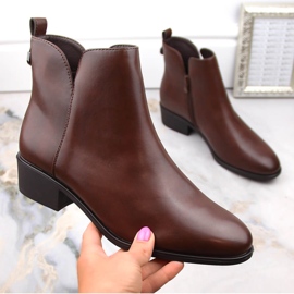 Damen-Chelsea-Stiefel, isoliert, braun, Sergio Leone BT606 1