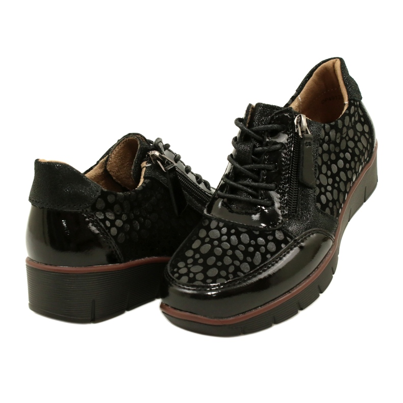 Filippo DP4912/23 BK Ledersneaker, schwarz 3