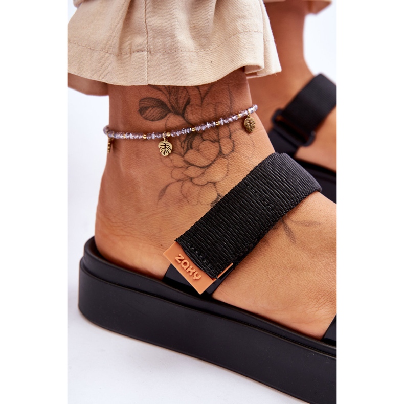 ZAXY Vegane Sandalen mit Klettverschluss HH285282 Schwarz 4