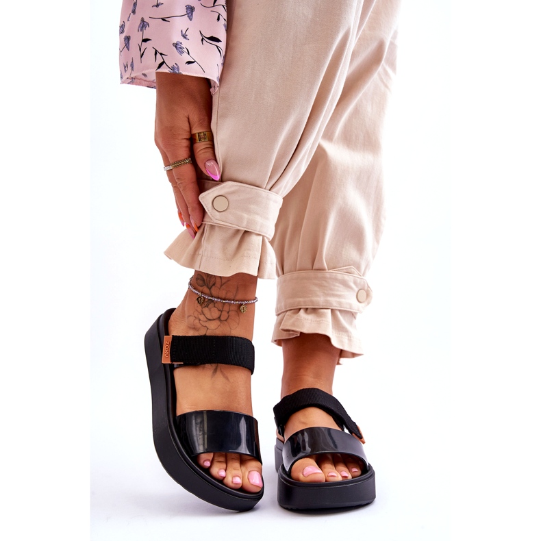 ZAXY Vegane Sandalen mit Klettverschluss HH285282 Schwarz 1