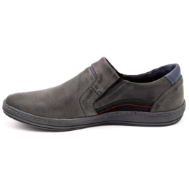 Olivier Herren Leder Loafer 520 grau 1