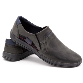 Olivier Herren Leder Loafer 520 grau 2