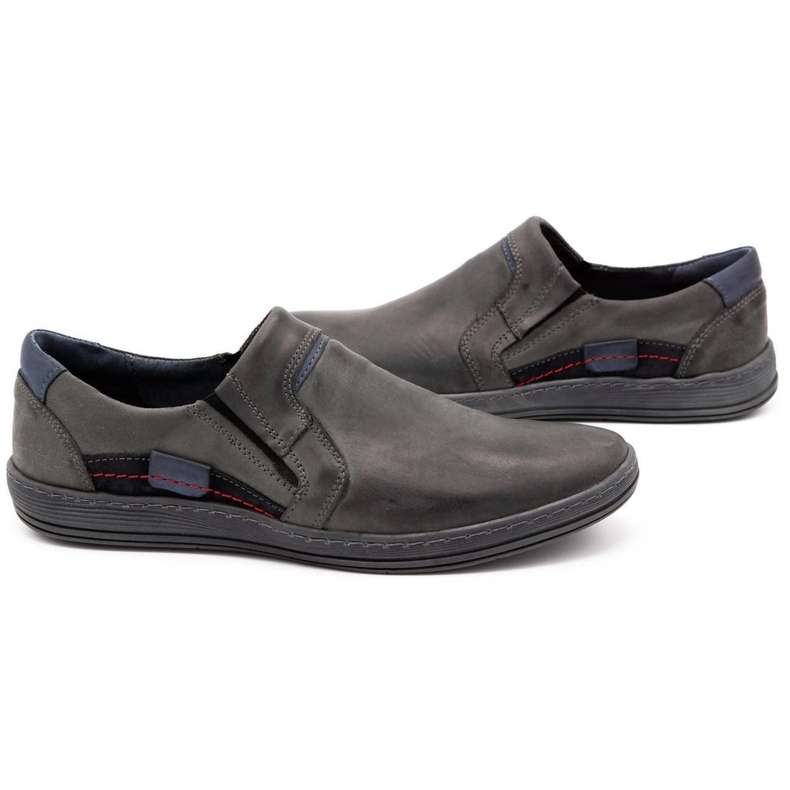 Olivier Herren Leder Loafer 520 grau 3