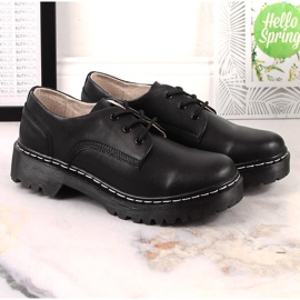 Damen-Oxford-Schuhe aus schwarzem Leder Filippo GLN441 5
