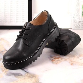 Damen-Oxford-Schuhe aus schwarzem Leder Filippo GLN441 7