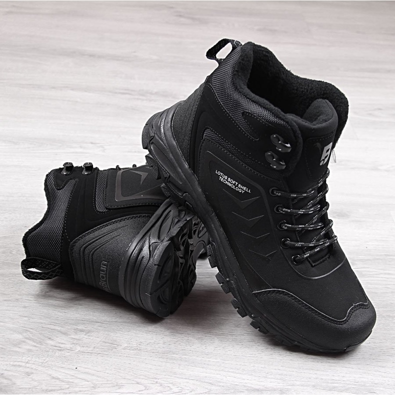 Schwarze Herren-Trekkingschuhe McBraun 1403 2