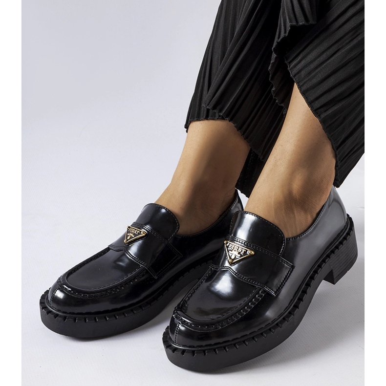Schwarze Damen-Loafer von Milne 1