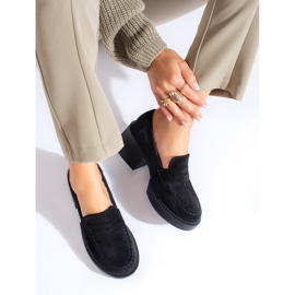 Schwarze Wildlederschuhe für Damen von Shelovet 1