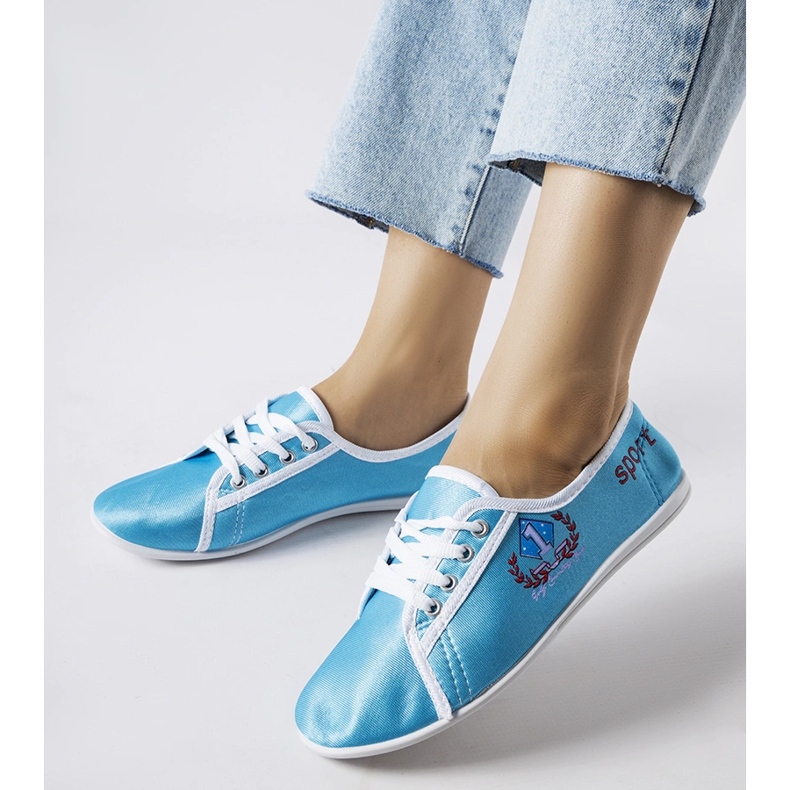 Blaue Woodstock-Sneaker für Damen 1