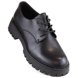Schwarze Oxford-Damenschuhe Sergio Leone PB201 1