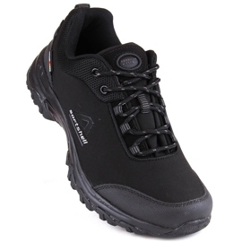 Schwarze American Club Softshell-Trekking-Sportschuhe für Herren 1