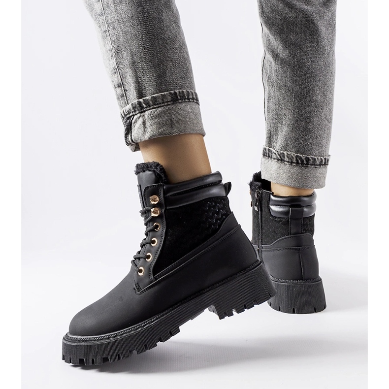 Schwarze, isolierte Foca-Stiefel 1