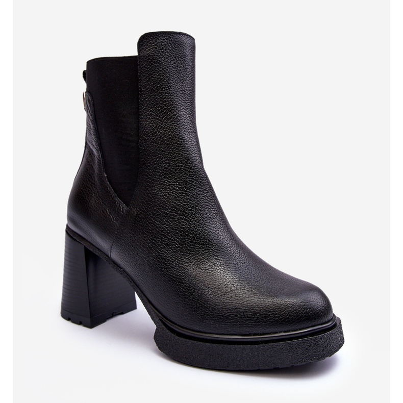 Lemar Liresa Stiefeletten aus schwarzem Leder 1