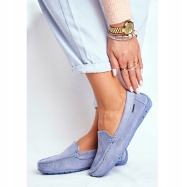 Evento Blaue Loafer für Damen Wildleder Morreno 1