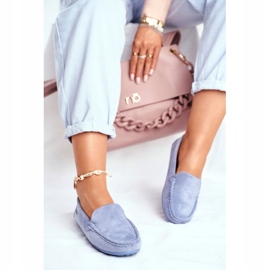 Evento Blaue Loafer für Damen Wildleder Morreno 3