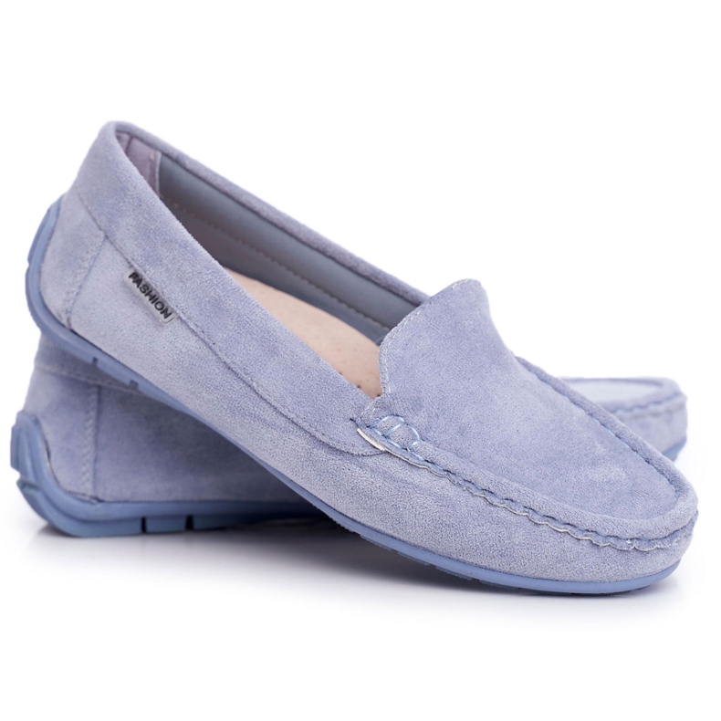 Evento Blaue Loafer für Damen Wildleder Morreno 4