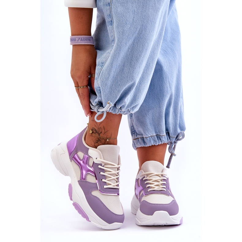 Seastar Lilafarbene Cortes-Schnürsneaker für Damen violett 3