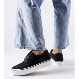 Schwarze Abboud-Sneaker aus Öko-Wildleder 1