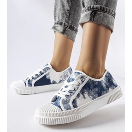 Blau gewaschene Clavet-Sneaker 1