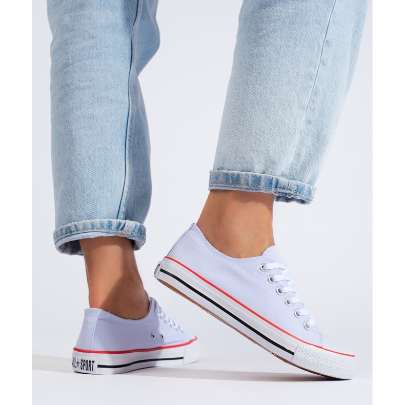 Klassische weiße Shelovet-Sneaker für Damen 2