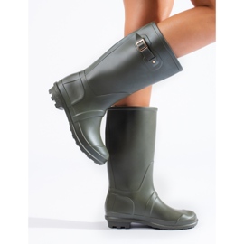 Grüne Damen-Gummistiefel mit Shelovet-Schnalle 1