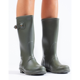 Grüne Damen-Gummistiefel mit Shelovet-Schnalle 2