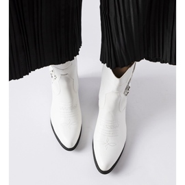 Weiße hochhackige Cowboystiefel von Henriette 1