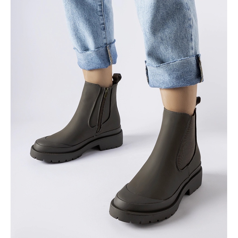 Grüne Damenstiefel von Detis 1