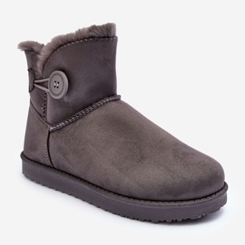 Isolierte Damen-Schneestiefel mit Dekoration in Grau Siriol 2