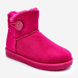 Isolierte Damen-Schneestiefel mit fuchsiafarbener Siriol-Dekoration rosa 1