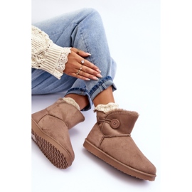 Isolierte Damen-Schneestiefel mit Verzierung, Dunkelbeige Siriol 1