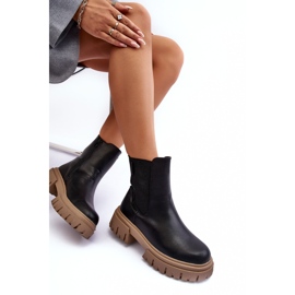 Isolierte massive Chelsea-Stiefel Big Star MM274606 Schwarz 1