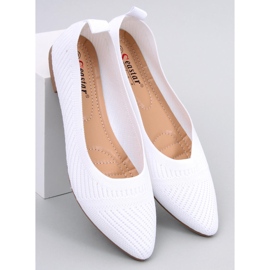 Kayla White gewebte Ballerinas weiß 1