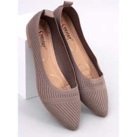 Kayla Khaki gewebte Ballerinas beige 1