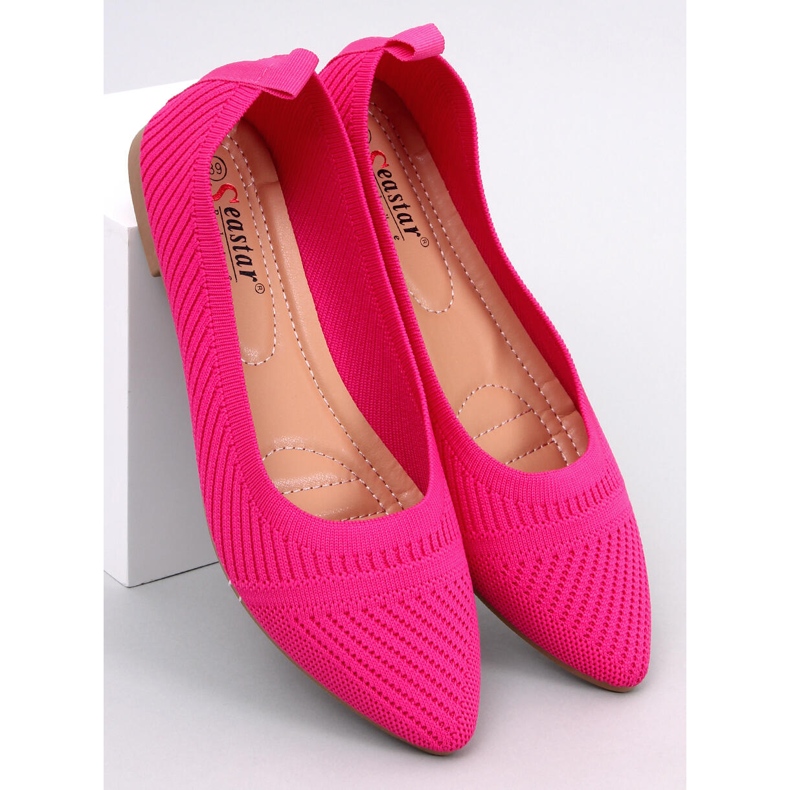 Kayla Fuchsia gewebte Ballerinas rosa 1