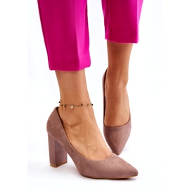 Seastar Wildlederpumps mit modischen beigen High Heels 2