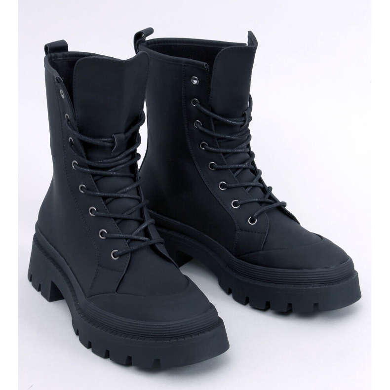 Schwarze Parsons-Arbeiterstiefel zum Schnüren 1