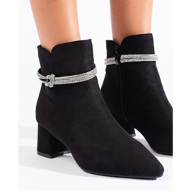 Shelovet schwarze klassische Wildleder-Damenstiefeletten 2