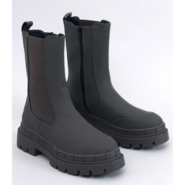 Hohe Chelsea-Stiefel von Faime Kaki grün 1