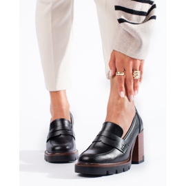 Elegante schwarze Damenschuhe mit hohen Absätzen von Shelovet 1