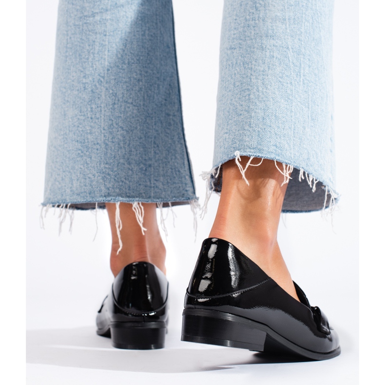 Schwarze Shelovet-Lords für Damen aus Lackleder 2