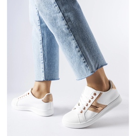 Weiße Sneakers mit roségoldenem Rizzo-Akzent 1