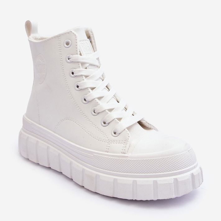 Isolierte Ledersneaker mit Reißverschluss Big Star MM274624 Weiß 1