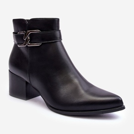 Sergio Leone Damen-Stiefel mit hohem Absatz und Dekoration in Schwarz Janeya 1