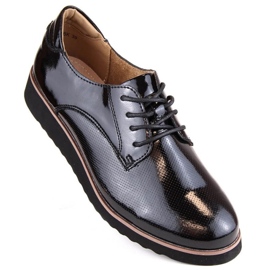 Filippo W PAW461 schwarze Lacklederschuhe 1