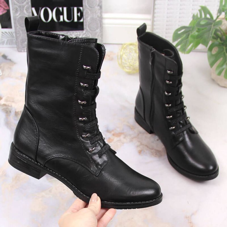 Jezzi W JEZ376A isolierte Reißverschlussstiefel, schwarz 1