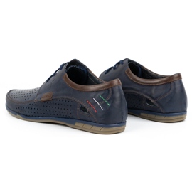 Olivier Durchbrochene Herrenschuhe 563 marineblau 5