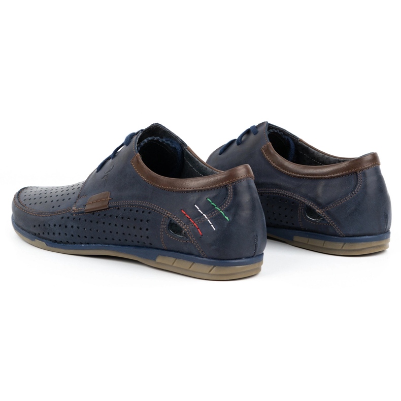 Olivier Durchbrochene Herrenschuhe 563 marineblau 5